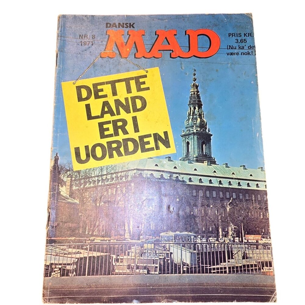 Dansk Mad Magazine Nr. 8 1971 Vintage Humor Satire Vintage Comic Book BA25